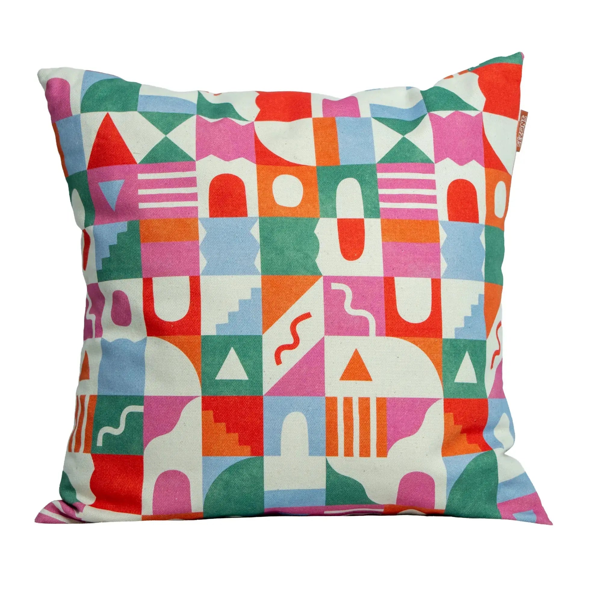 Coussin déco 40x40 – Motif Vibration Modulaire (édition limitée) SEZONS